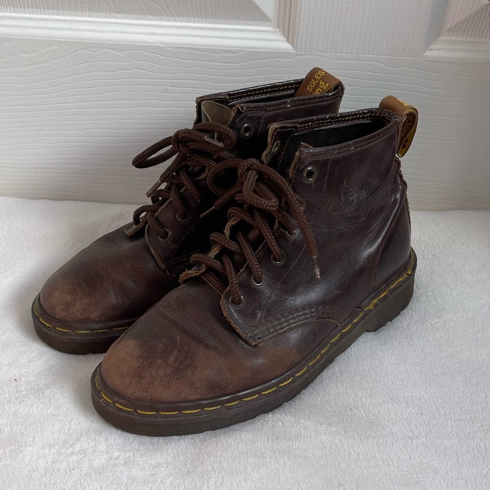Made in England Brown Dr. Martens Leather boots